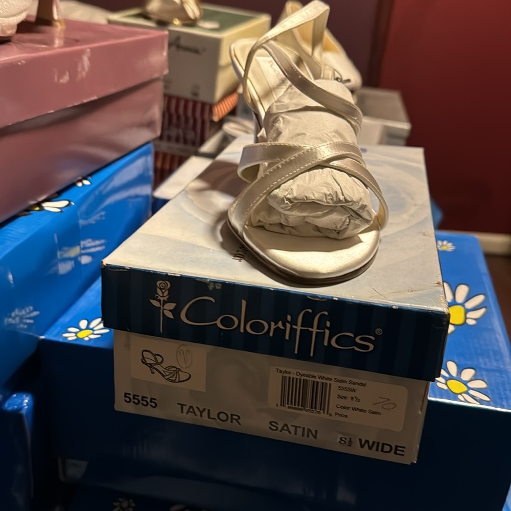 Kids Satin White Shoes